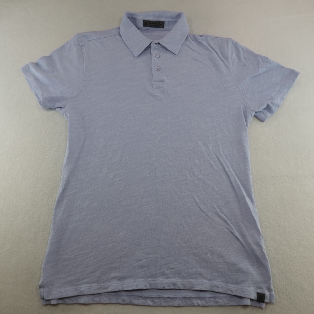 G Fore Polo Shirt Mens XL Fits L Blue Heathered Performance Golf Cotton Athletic
